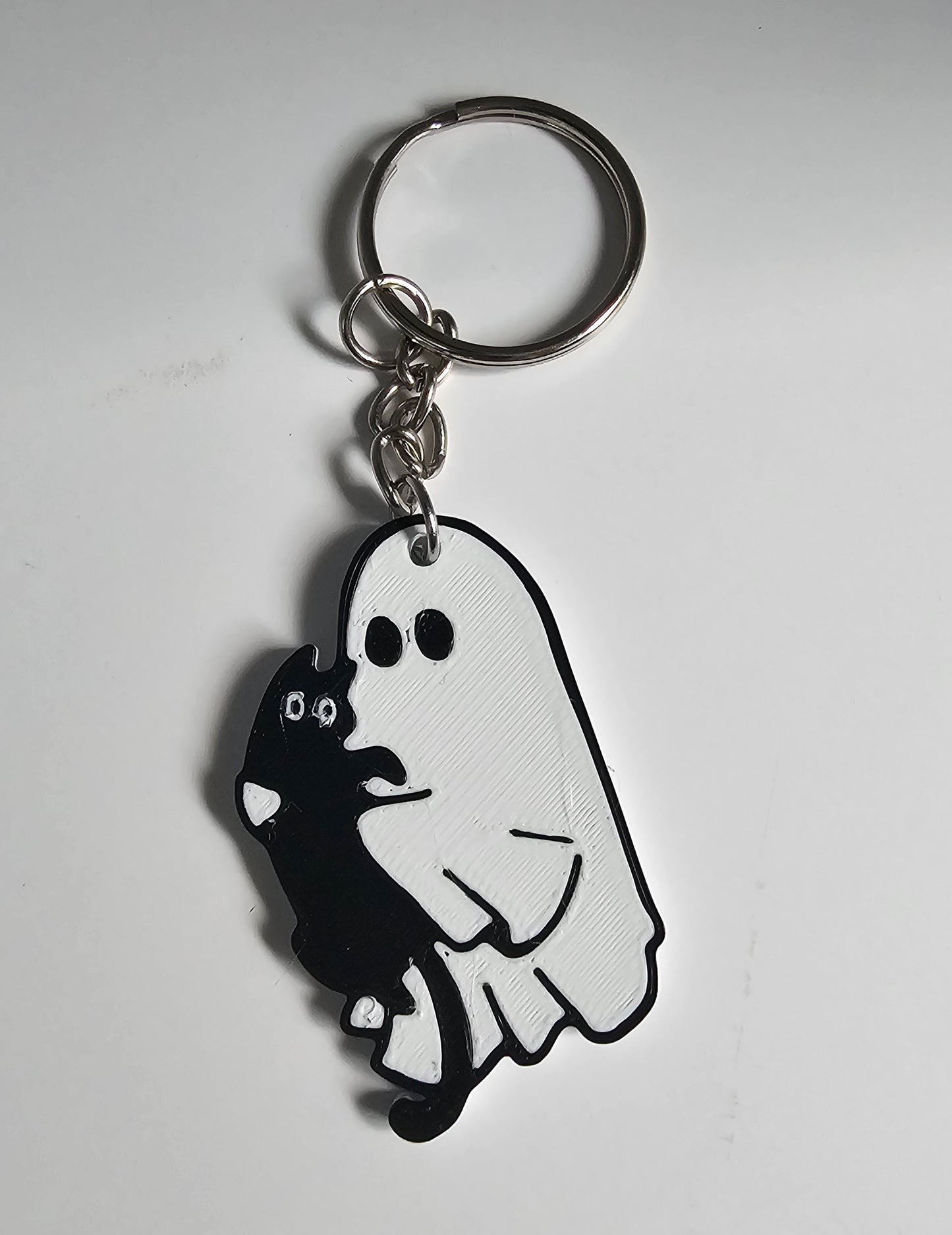 Ghost with Cat keyring