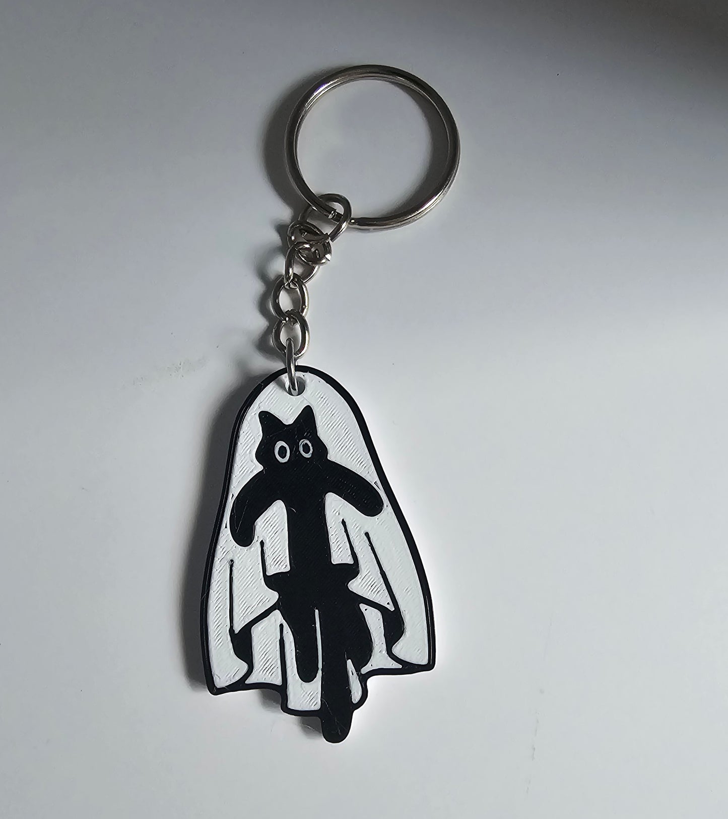 Ghost with Cat keyring