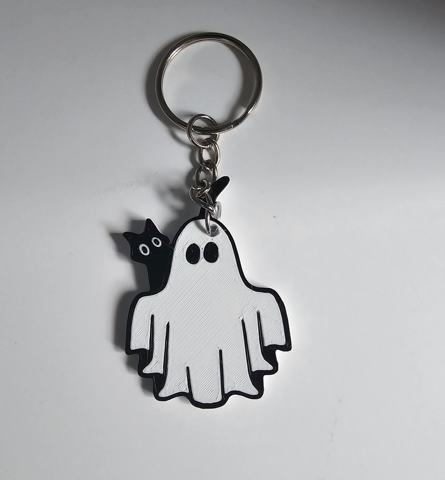 Ghost with Cat keyring