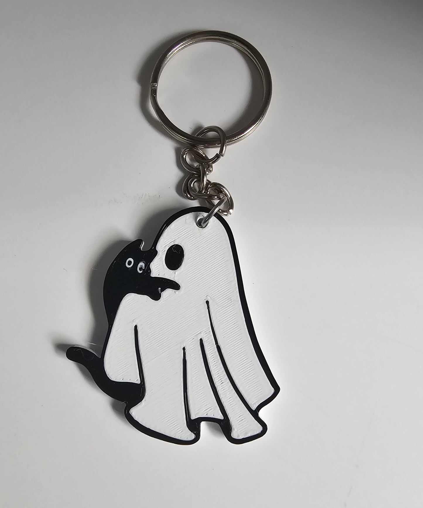 Ghost with Cat keyring